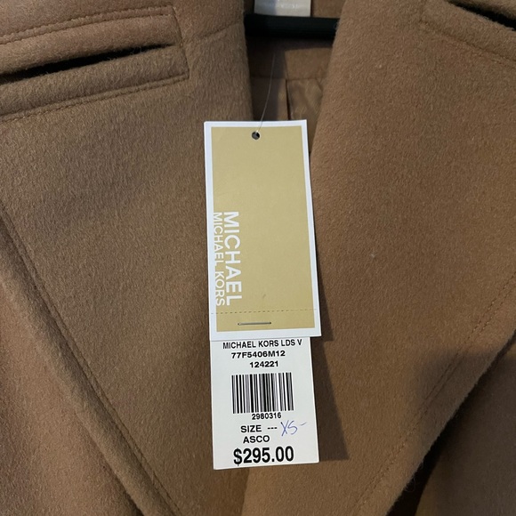 Brand new, never worn beautiful Michael Kors Camel full length vest / coat - Picture 3 of 14